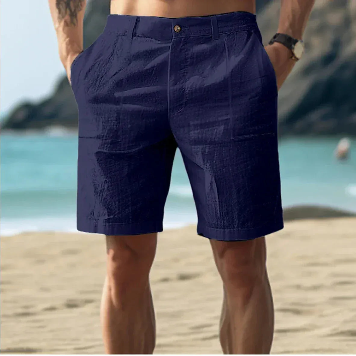 Mason Men's Linen Cargo Shorts 2