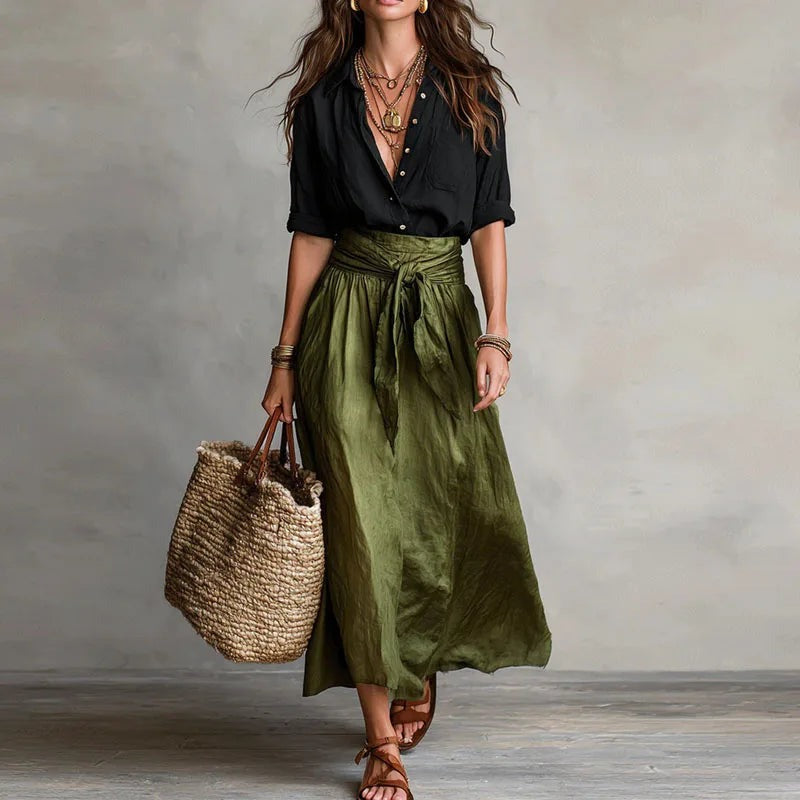 Midi Skirt Two Piece Set
