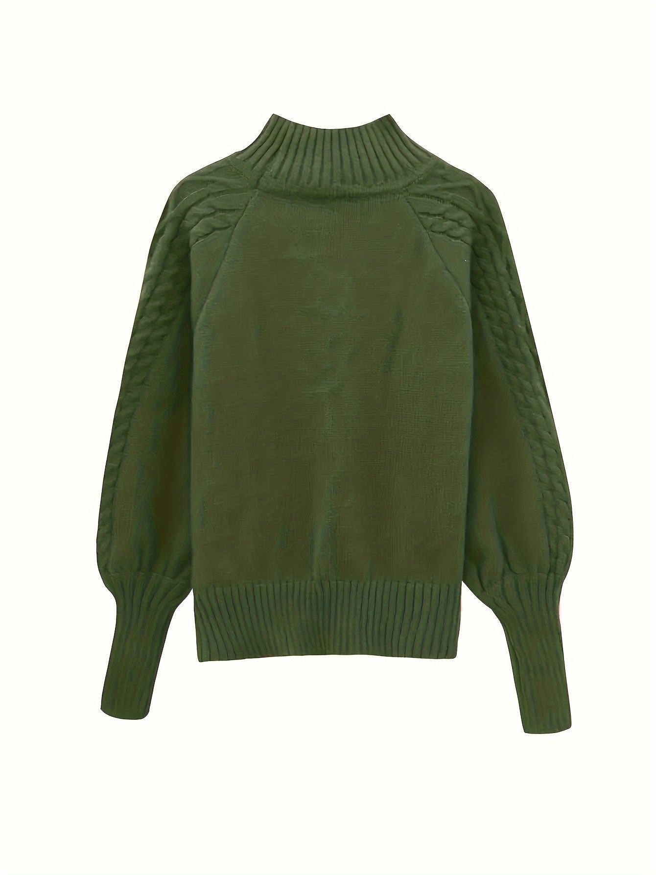 Women's Cable Knit Mock Neck Sweater