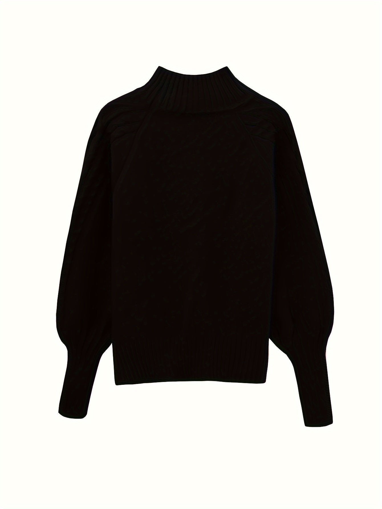 Women's Cable Knit Mock Neck Sweater