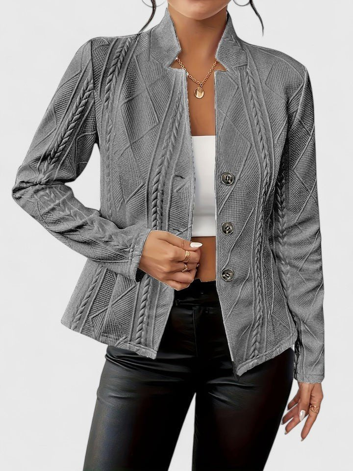 Women's Slim Knit Blazer - Gray