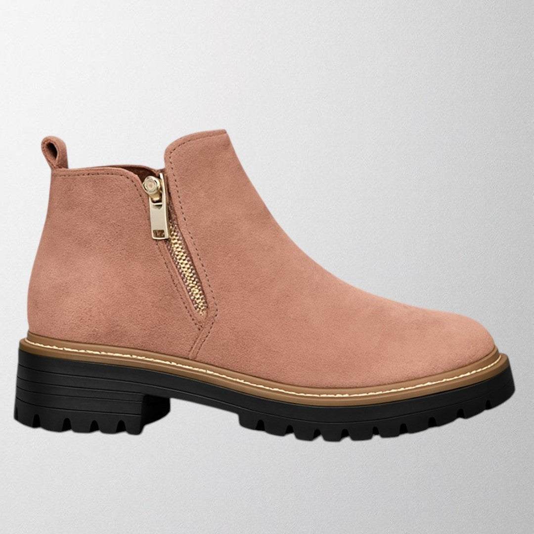 Women's Suede Chelsea Boots - Pink