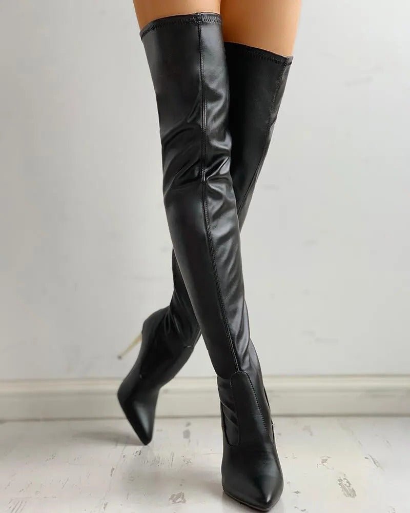 Women's Thigh-High Stiletto Boots - 8.5