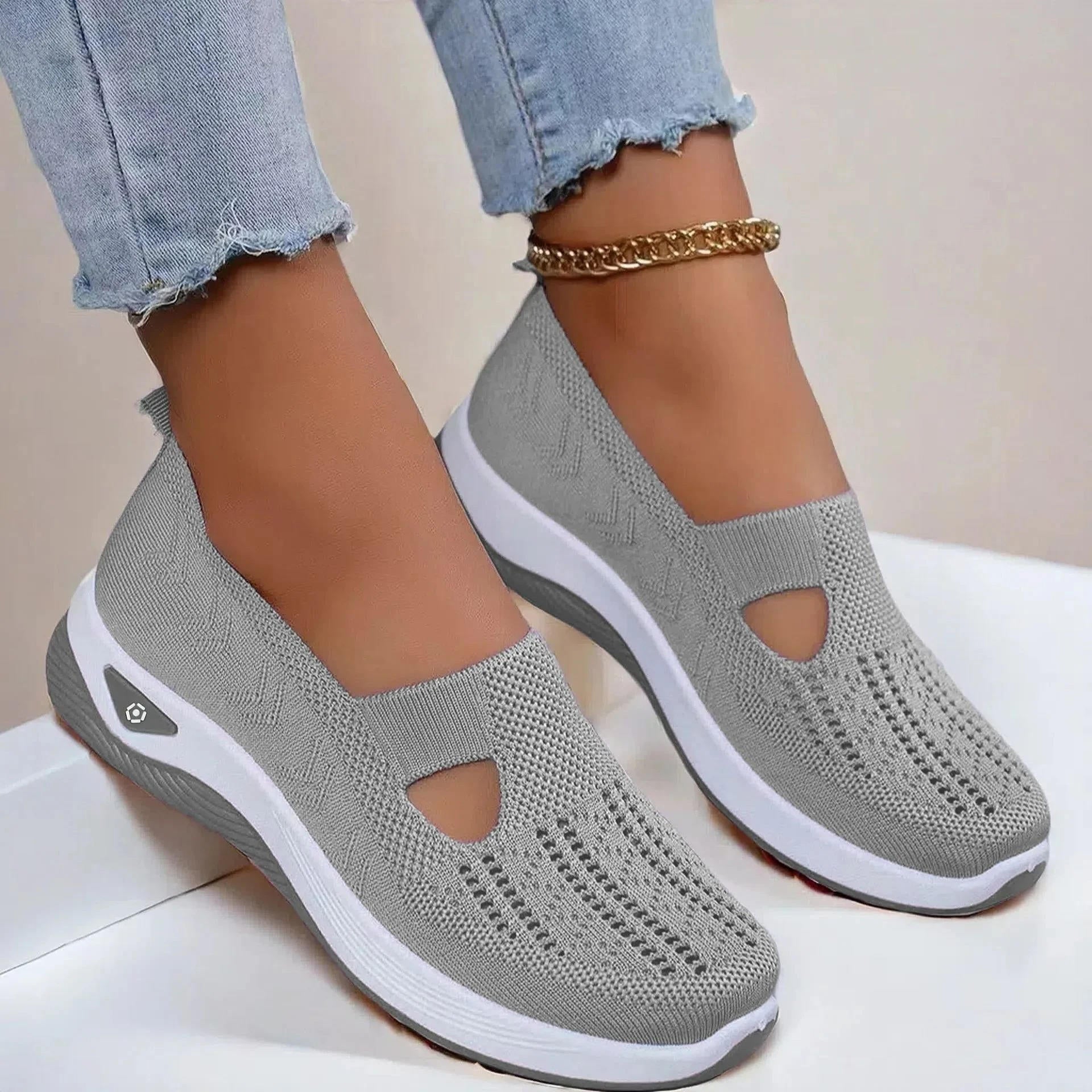 Natalie Women's Knit Slip On Sneakers 2