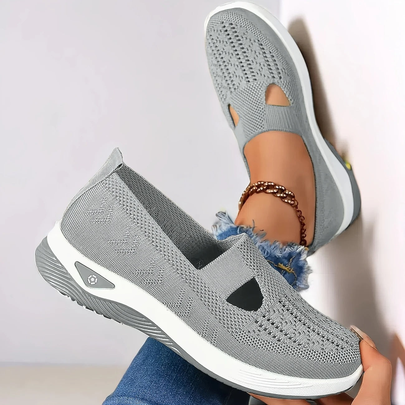 Natalie Women's Knit Slip On Sneakers 3