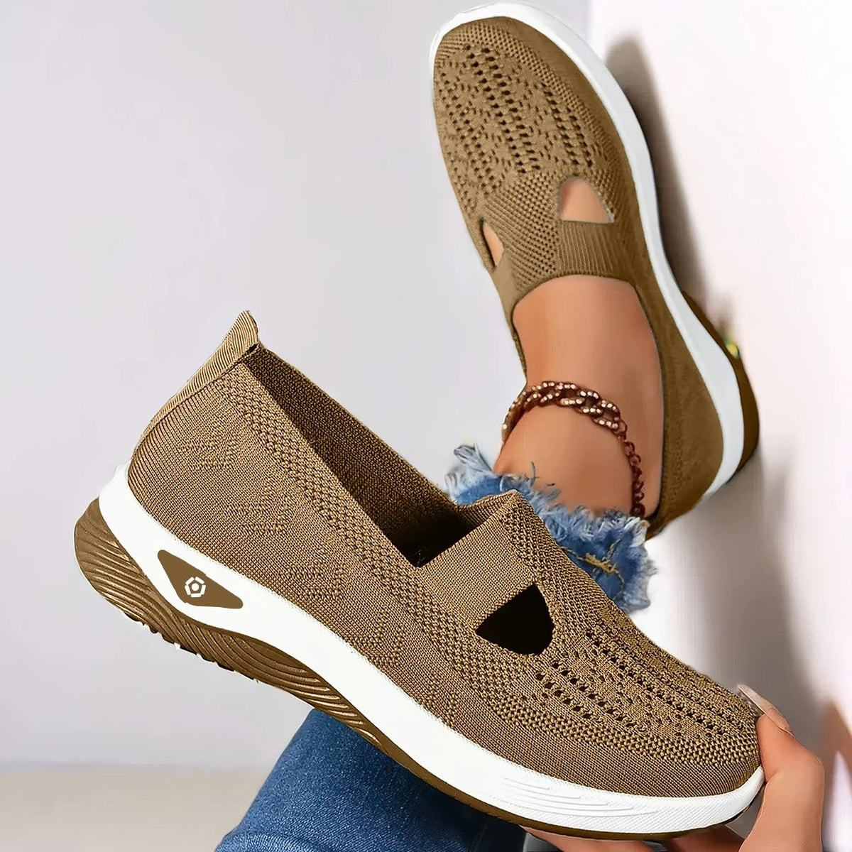 Natalie Women's Knit Slip On Sneakers 7