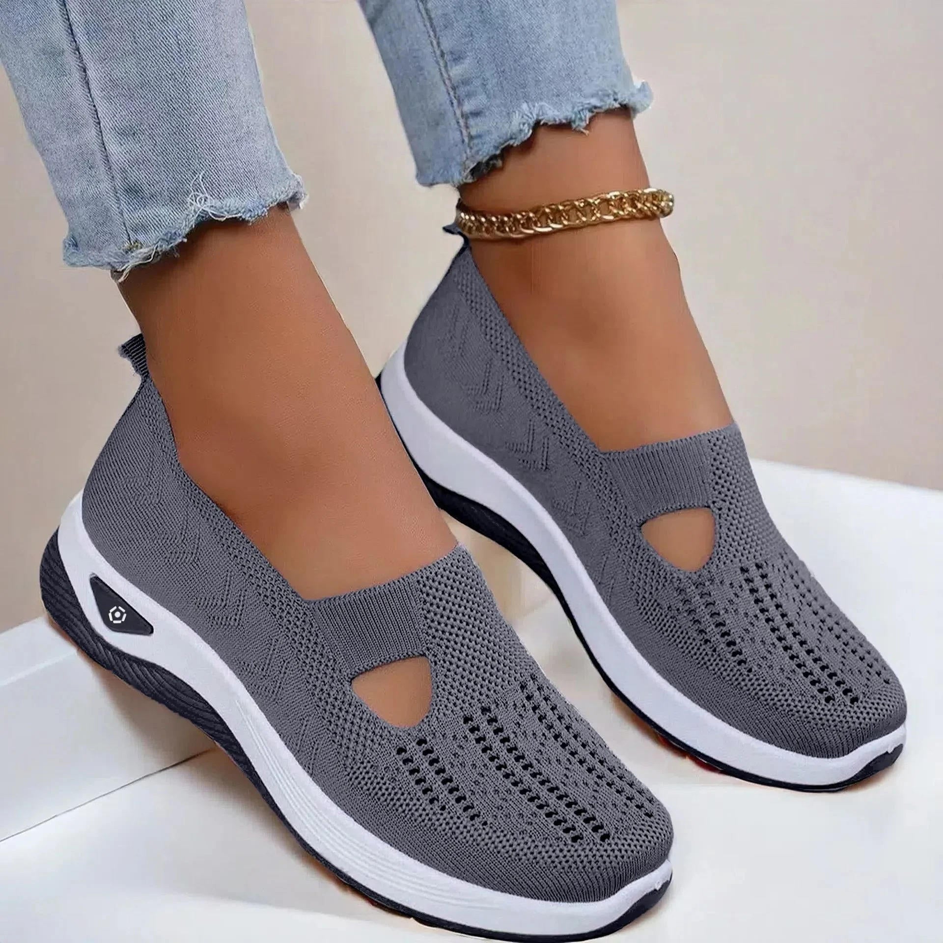 Natalie Women's Knit Slip On Sneakers 8