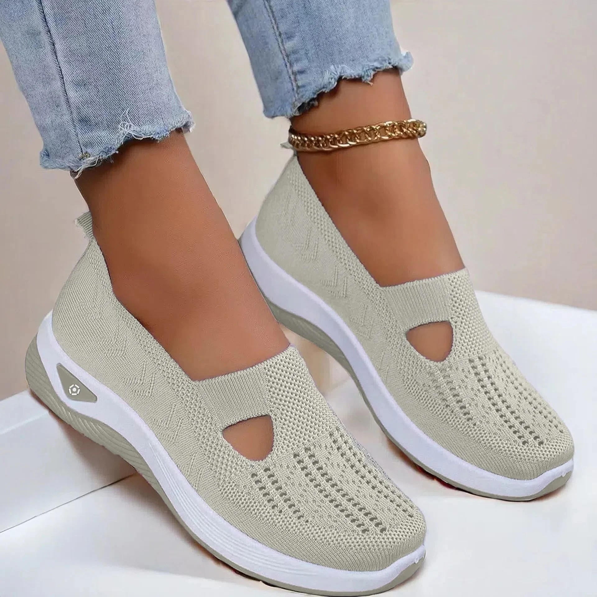 Natalie Women's Knit Slip On Sneakers 9