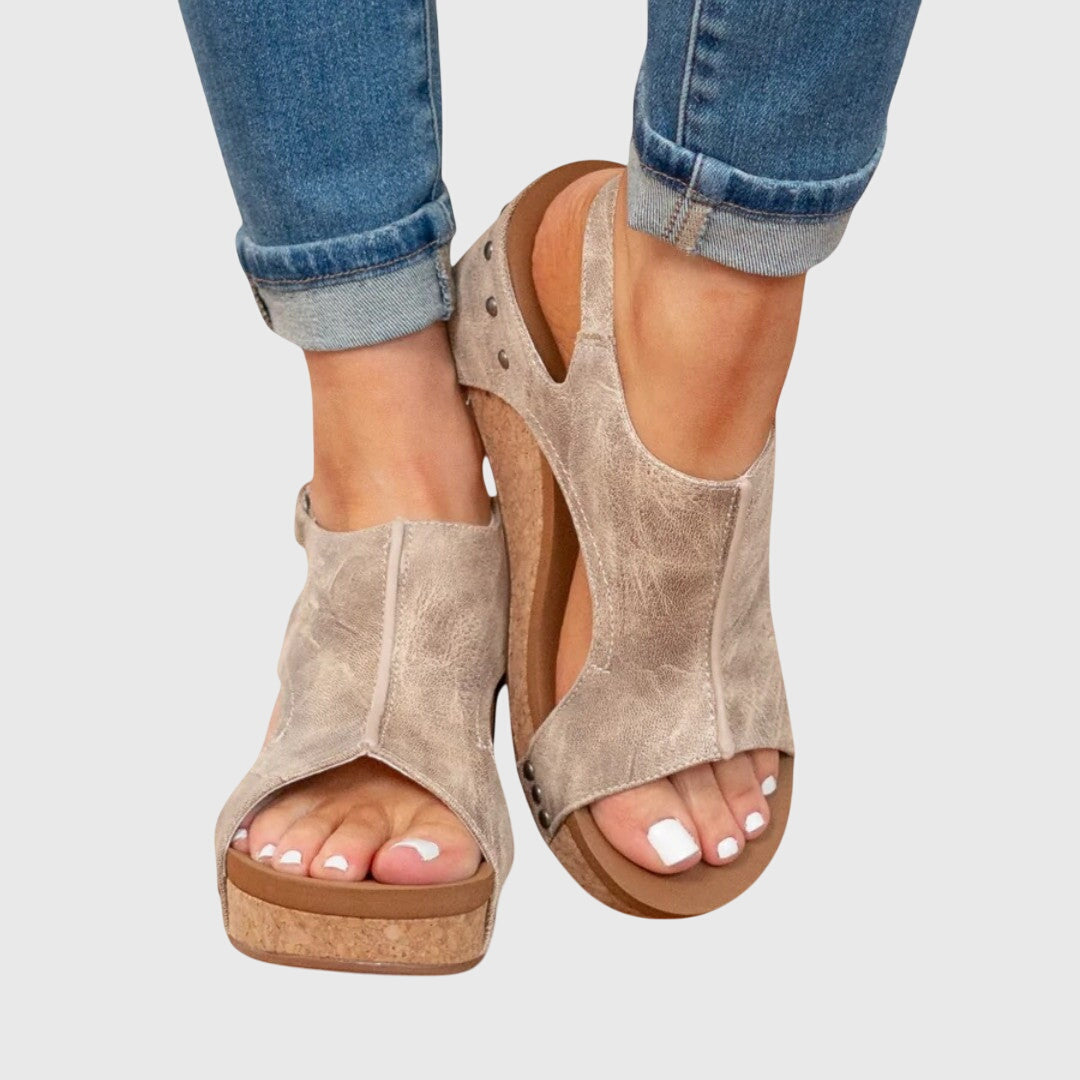 Natalie Women's Suede Platform Wedges 2