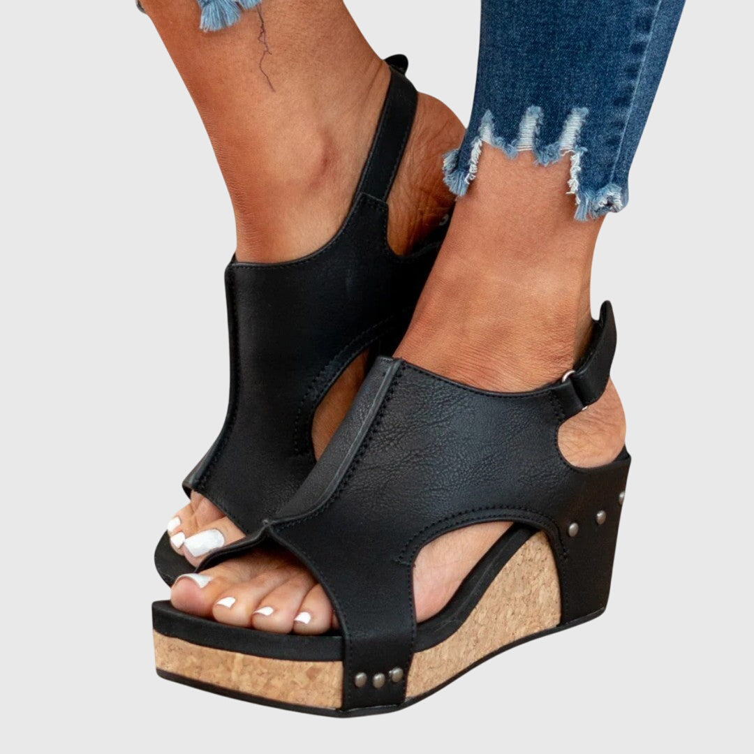 Natalie Women's Suede Platform Wedges 6