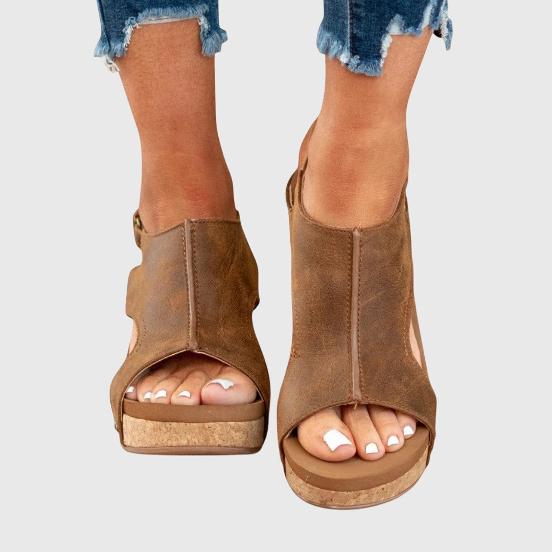 Natalie Women's Suede Platform Wedges 9