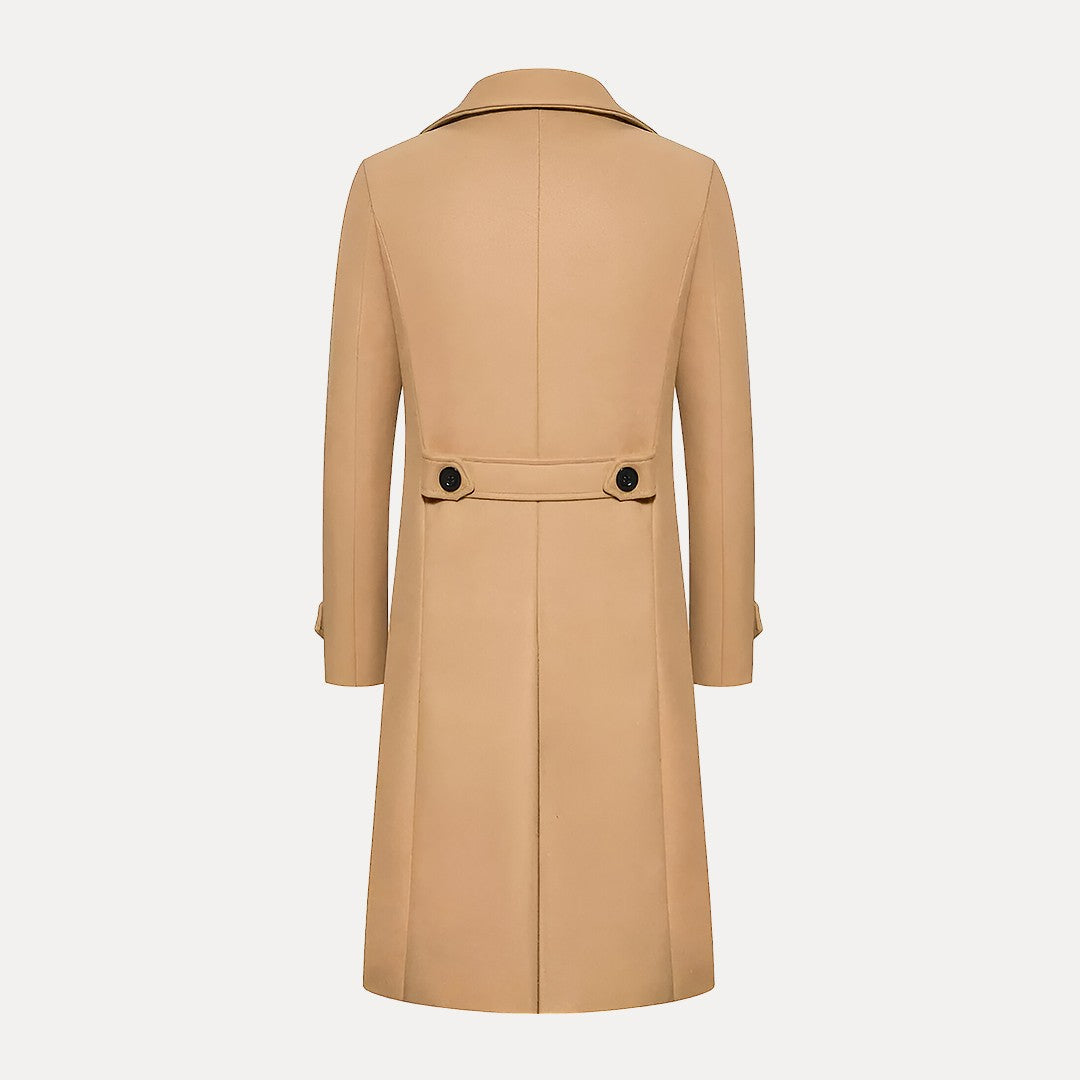 Nicholas Men's Double Breasted Wool Trench Coat 2