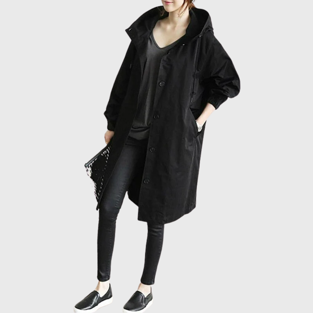 Odette Women's Hooded Trench Coat 2