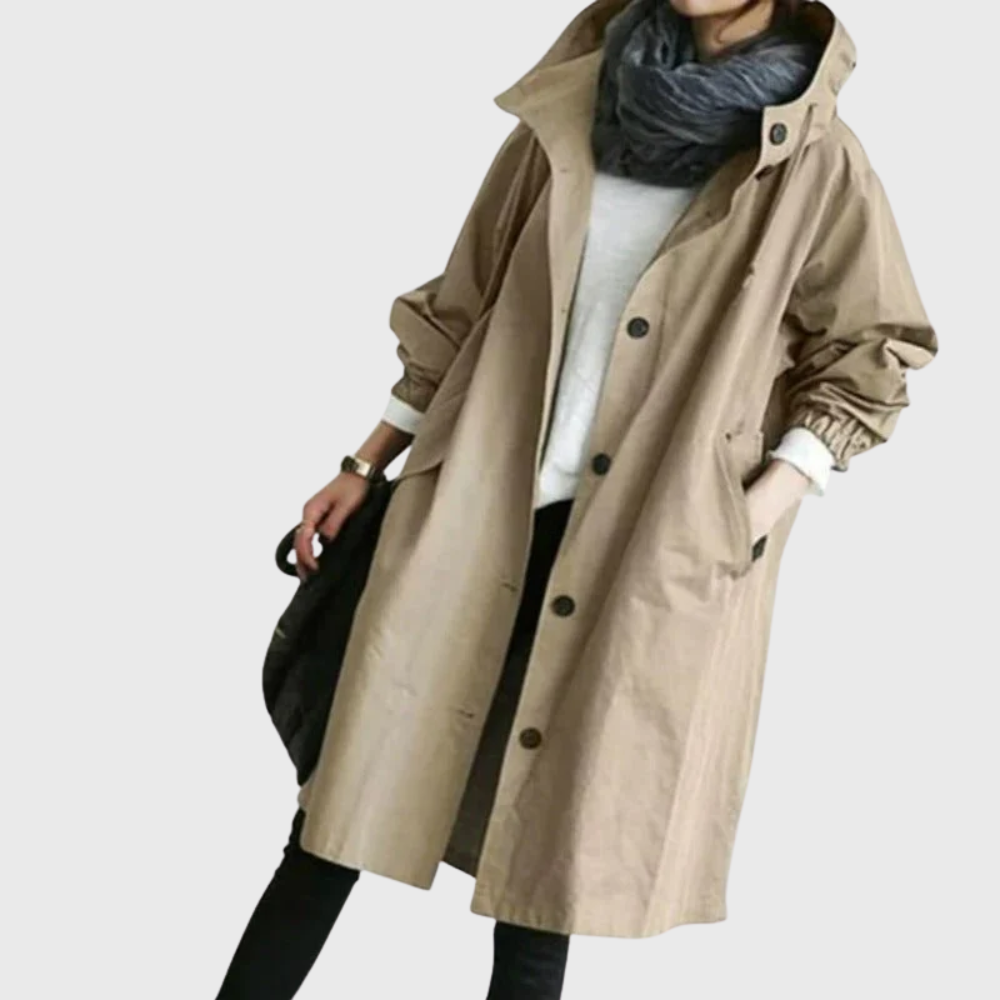 Odette Women's Hooded Trench Coat 4
