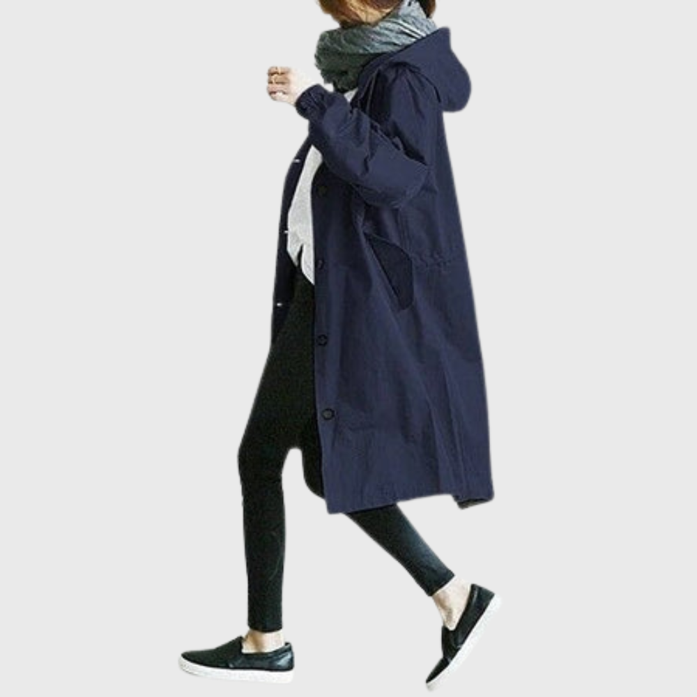 Odette Women's Hooded Trench Coat 5
