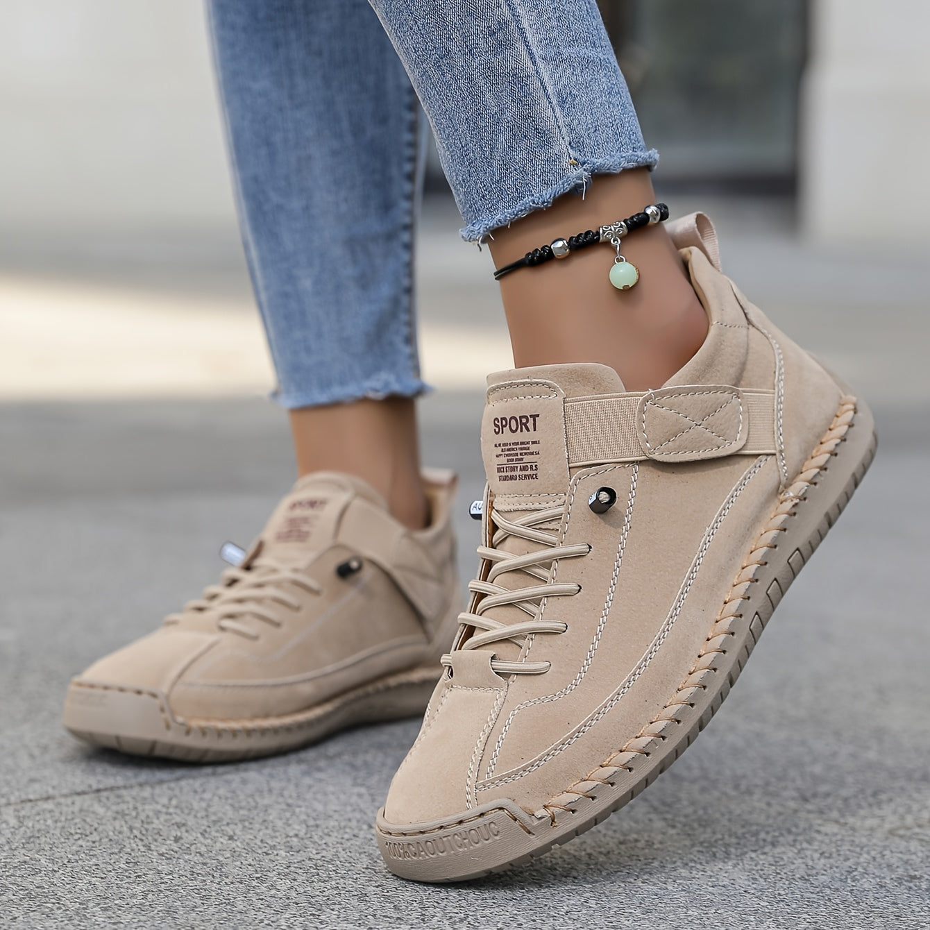 Olivia Women's Leather Lace Up Sneakers 2