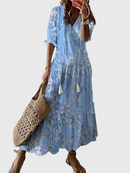 Olivia Women's Printed Cotton Maxi Dress 5