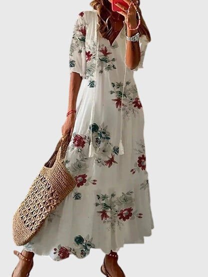 Olivia Women's Printed Cotton Maxi Dress 6