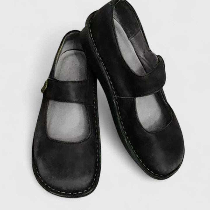 Orthopedic Mary Jane Flats - Black