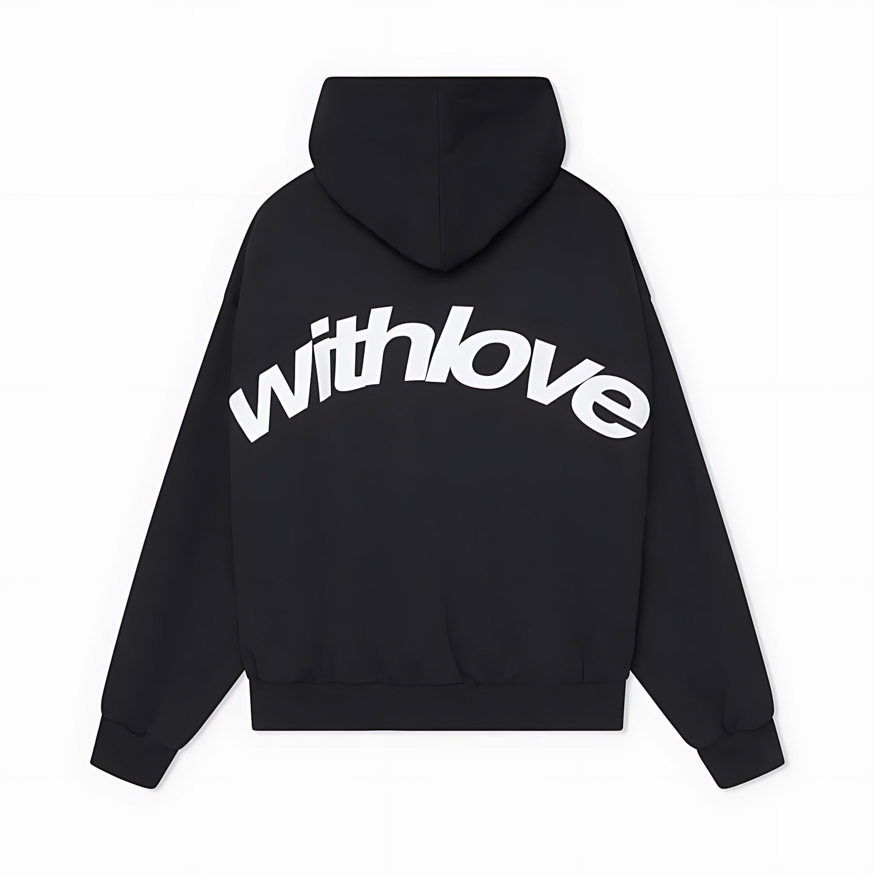 Oversized Graphic Hoodie - Black