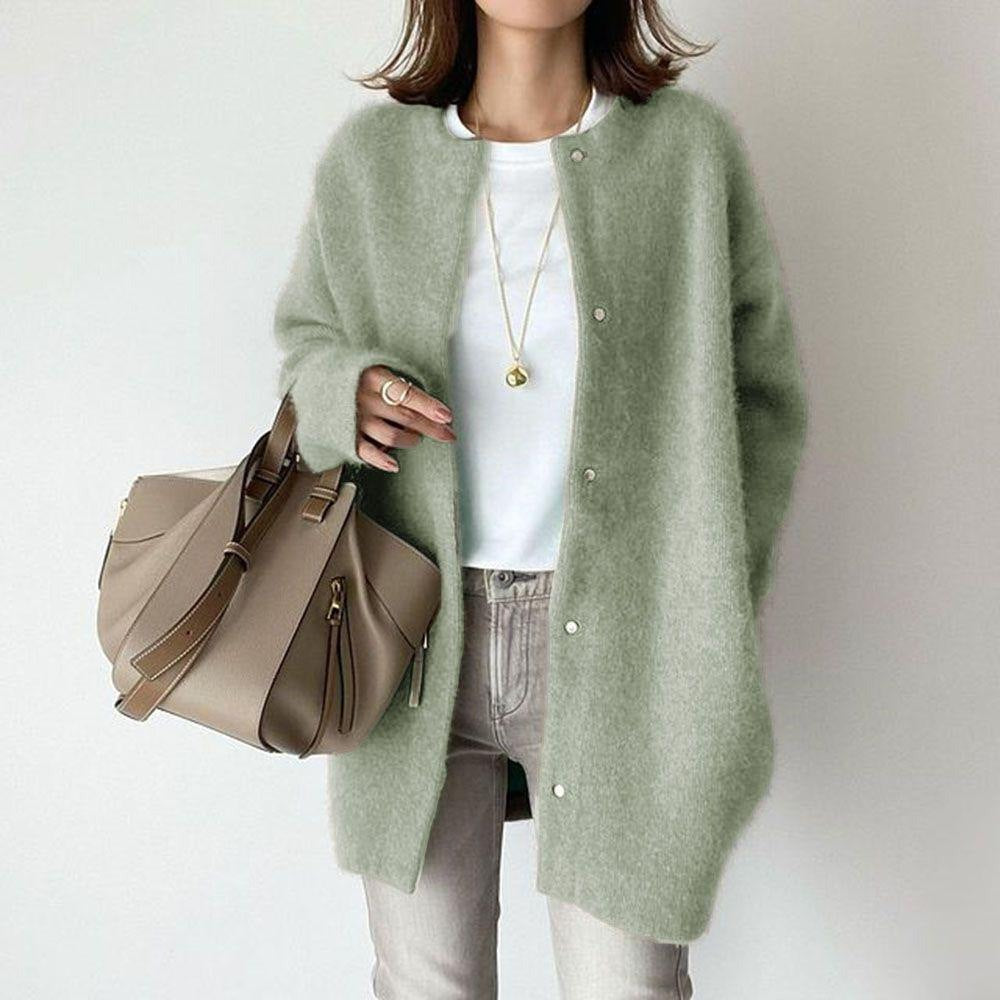 Oversized Knit Cardigan - Green