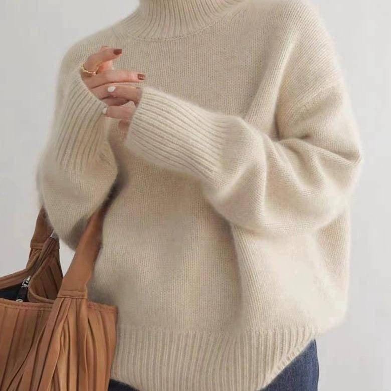 Oversized Knit Turtleneck Sweater