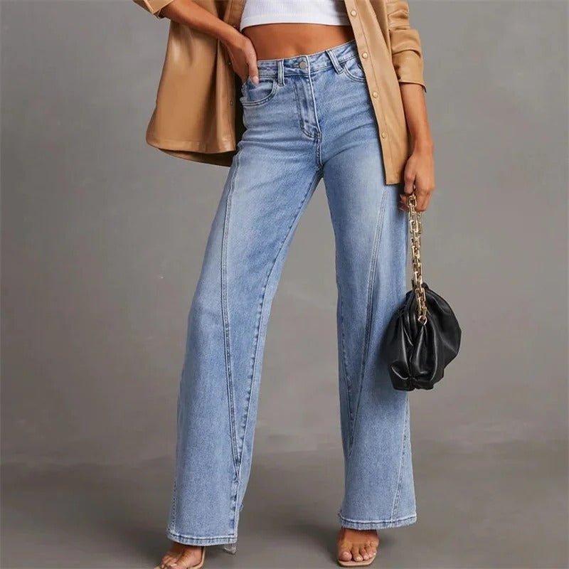 Women's High-Waisted Wide-Leg Jeans - S