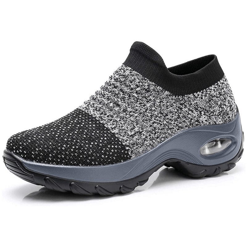 Women's Knit Platform Sneakers - Gray