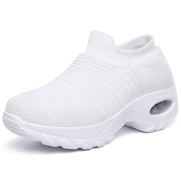 Women's Knit Platform Sneakers - White