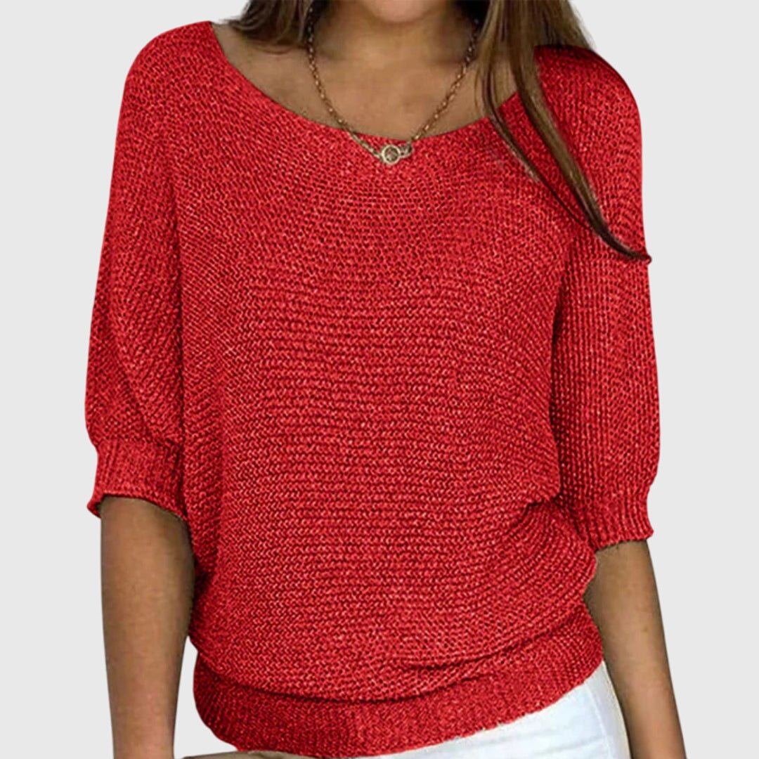 Women's Knit Sweater - Red