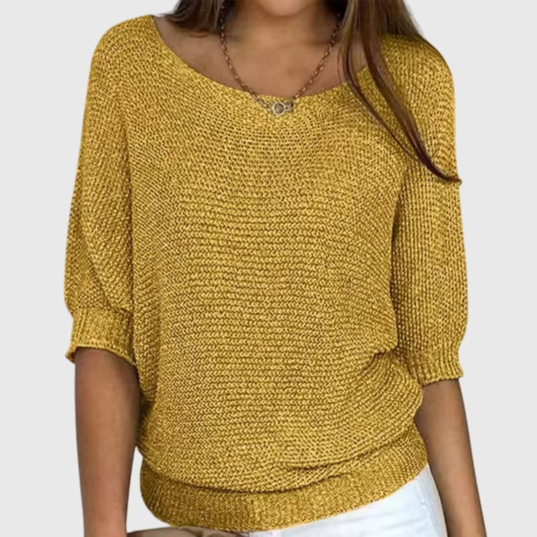 Women's Knit Sweater - Yellow