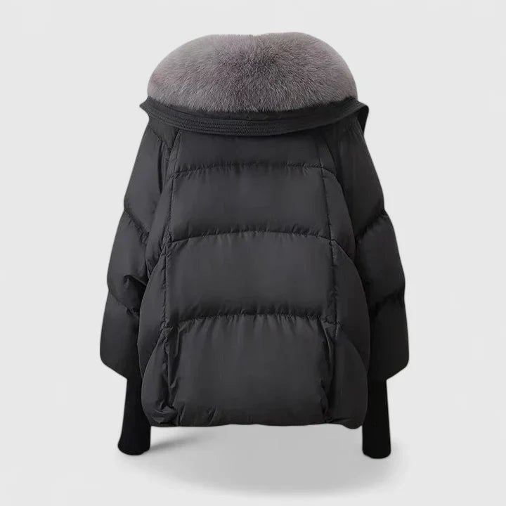 Women's Oversized Fur-Collar Puffer Jacket