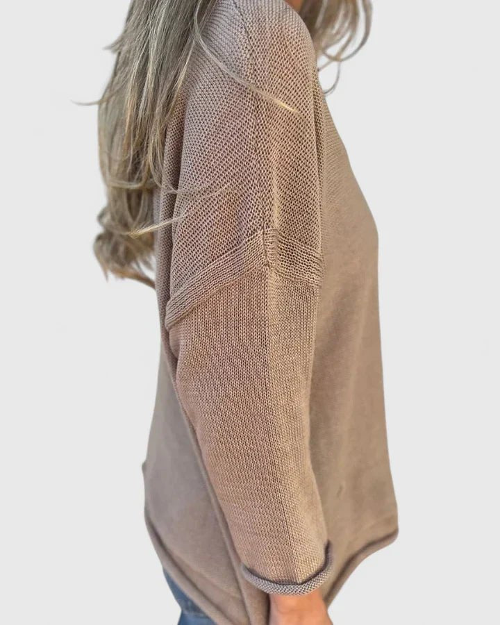 Women's Oversized V-Neck Sweater