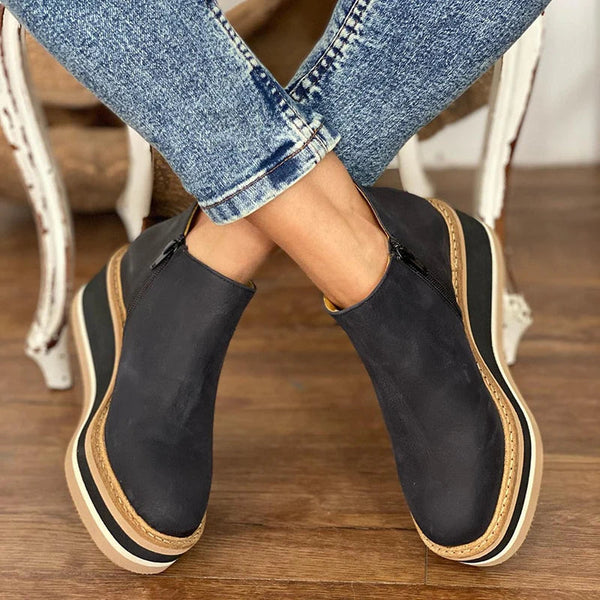 Penelope Women's Suede Platform Ankle Boots 8