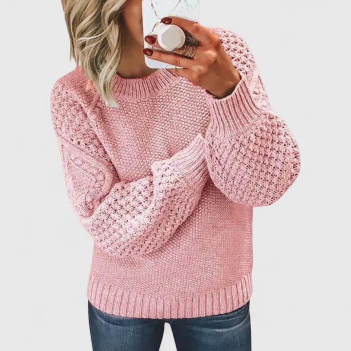 Women's Chunky Knit Sweater - Pink