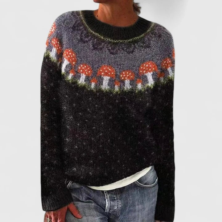 Women's Fair Isle Sweater - Black