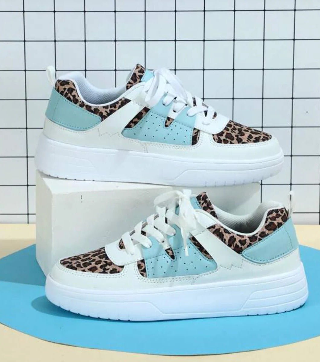 Women's Faux Leather Platform Sneakers