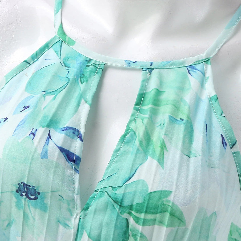 Floral Halter Maxi Dress