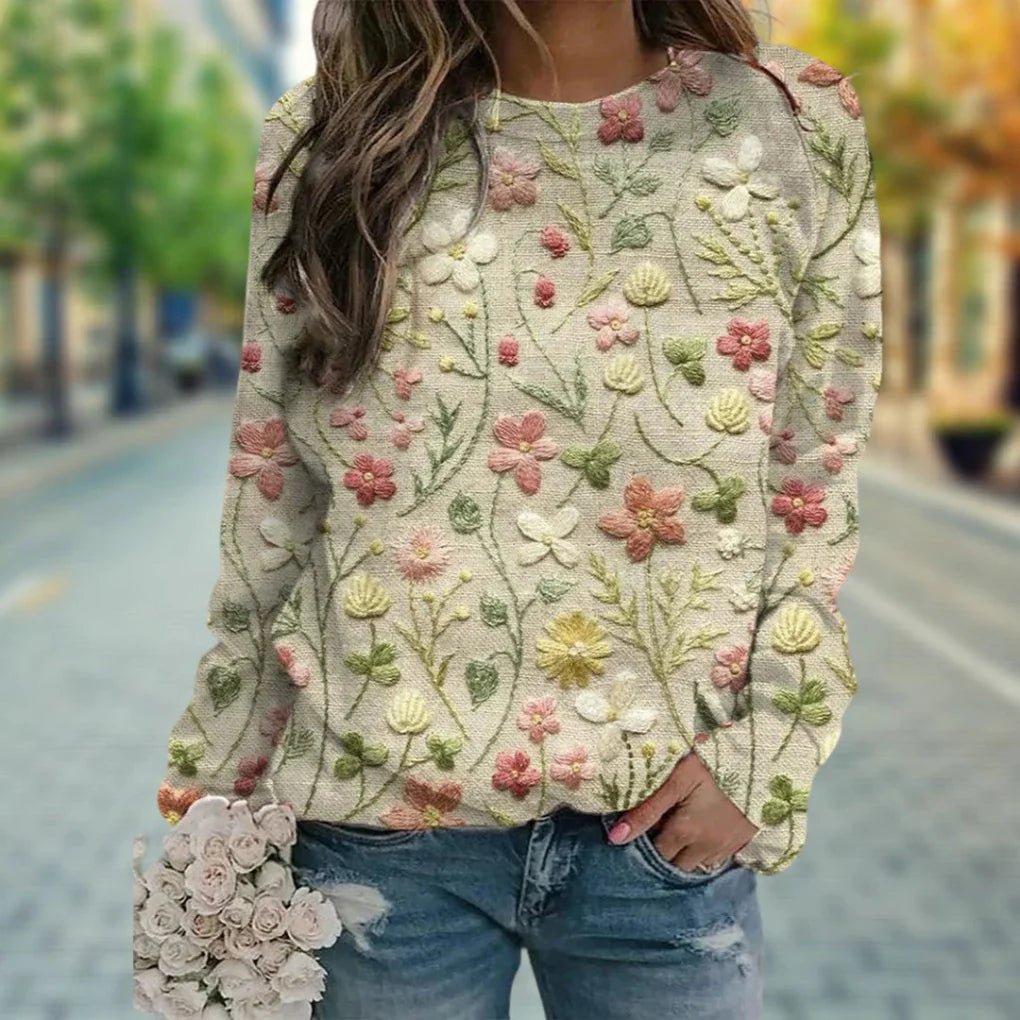 Women's Floral Sweatshirt - S