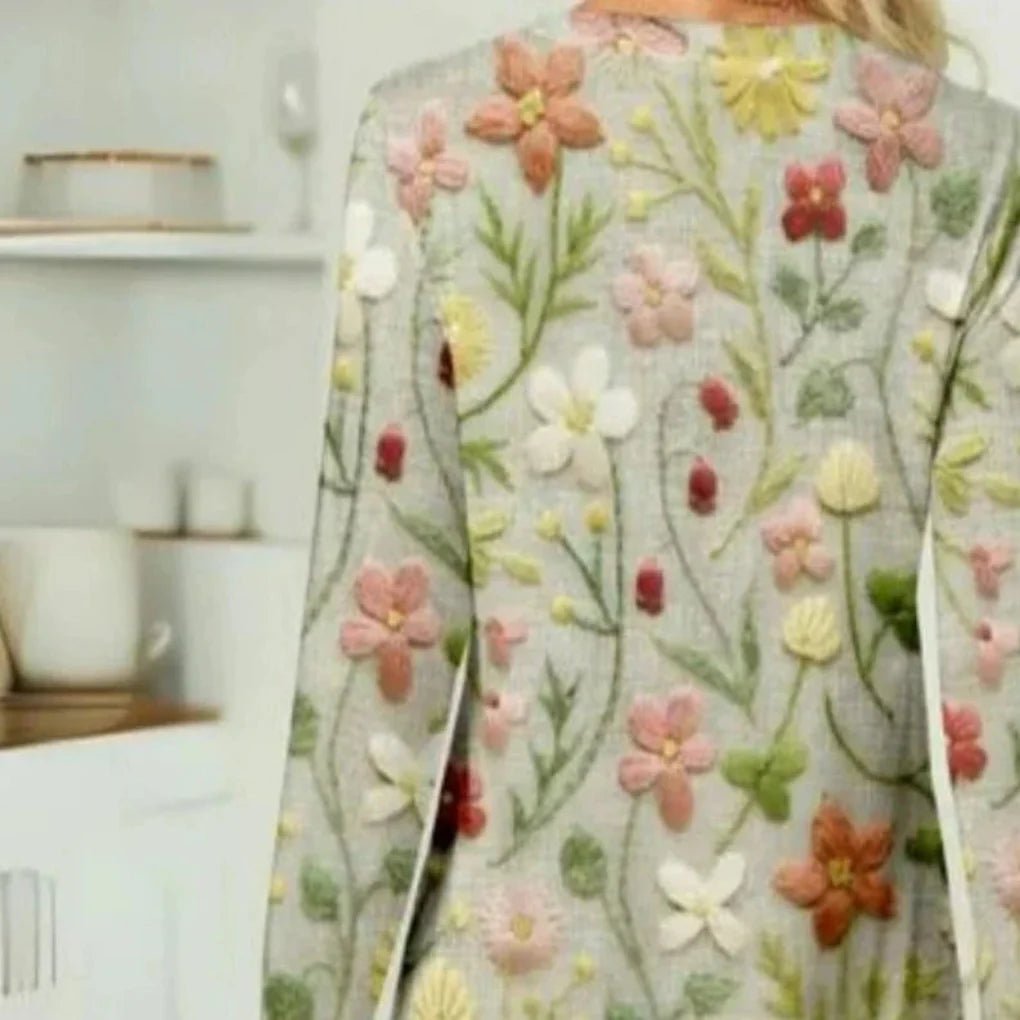 Women's Floral Sweatshirt - L