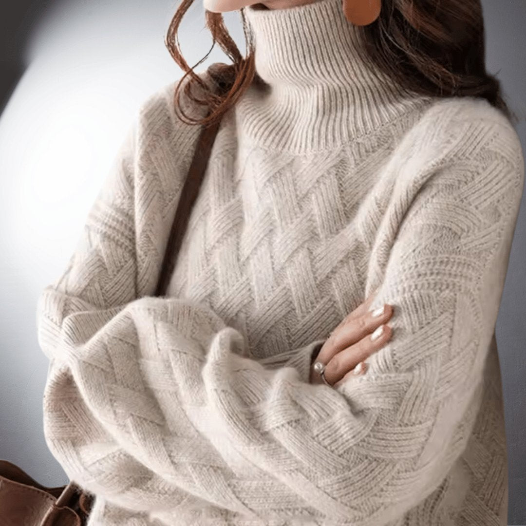 Women's Oversized Wool Turtleneck Sweater