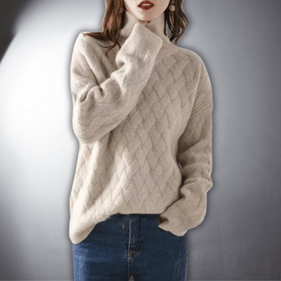 Women's Oversized Wool Turtleneck Sweater
