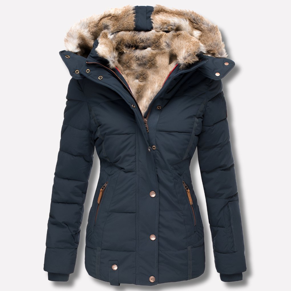 Women's Puffer Jacket - Marine Blue
