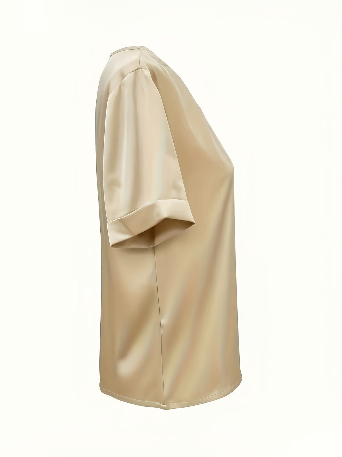 Women's Satin V-Neck Blouse