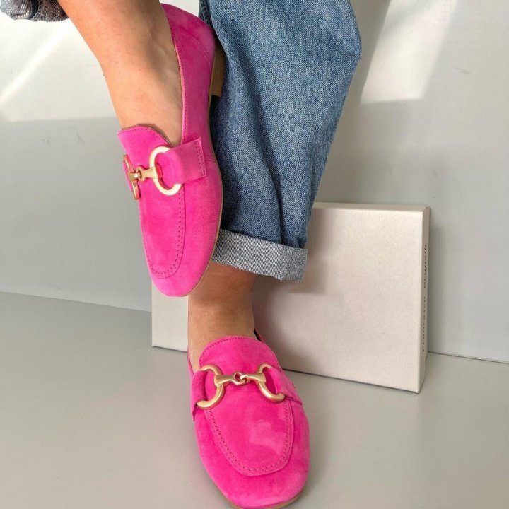 Women's Suede Horsebit Loafers - UK 2