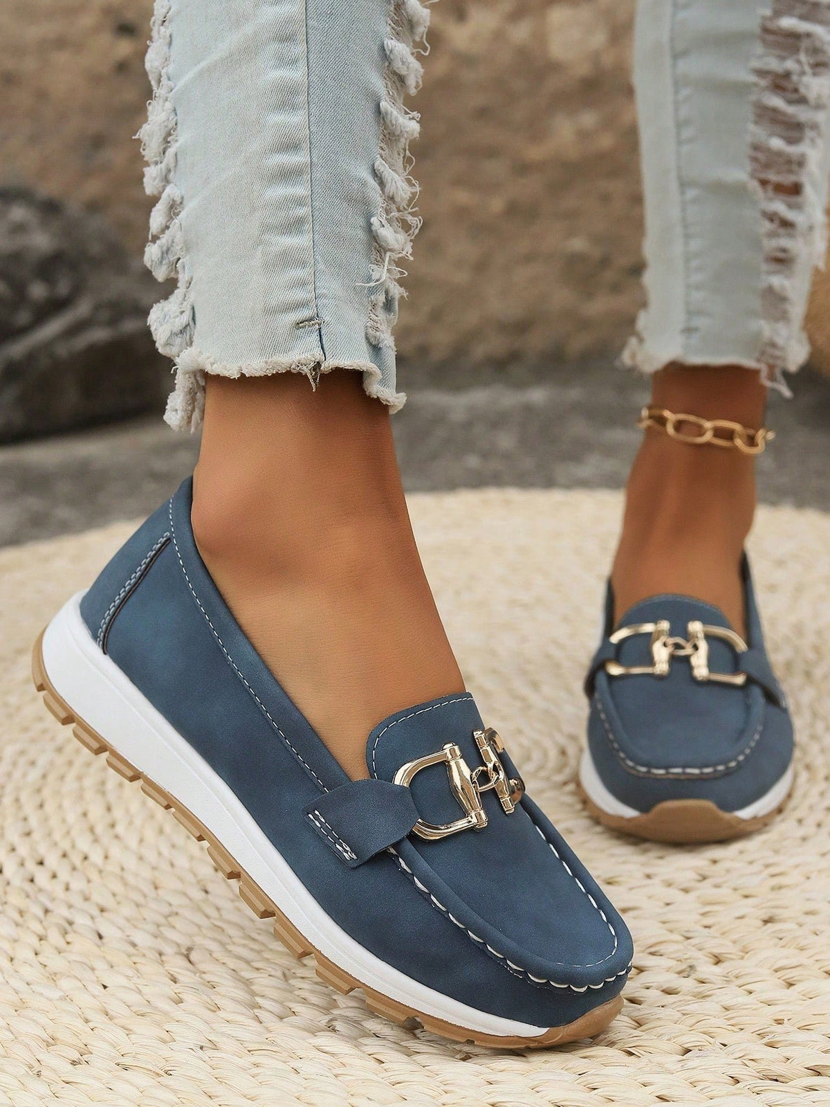 Women's Suede Platform Loafers