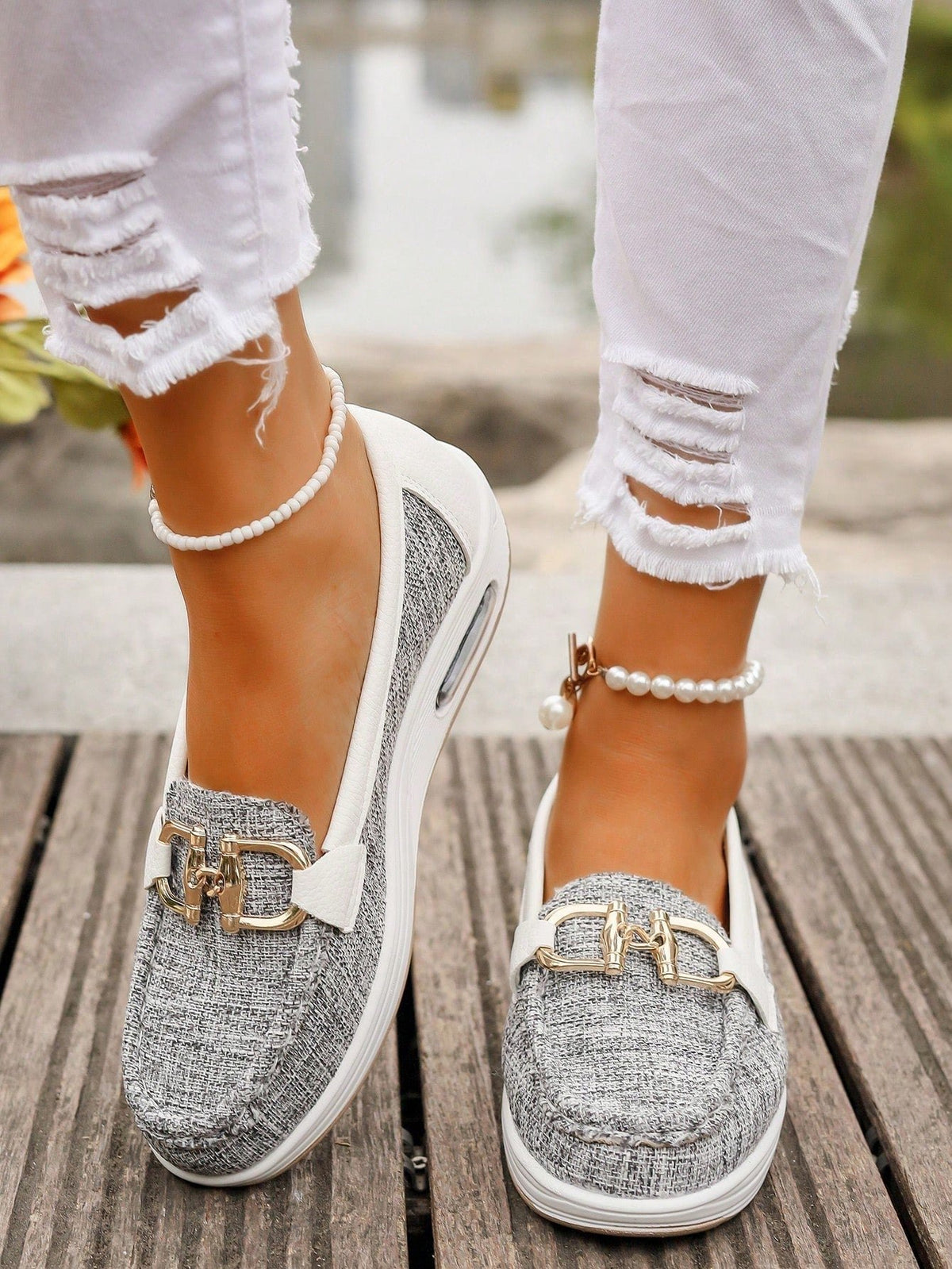 Women's Suede Platform Loafers