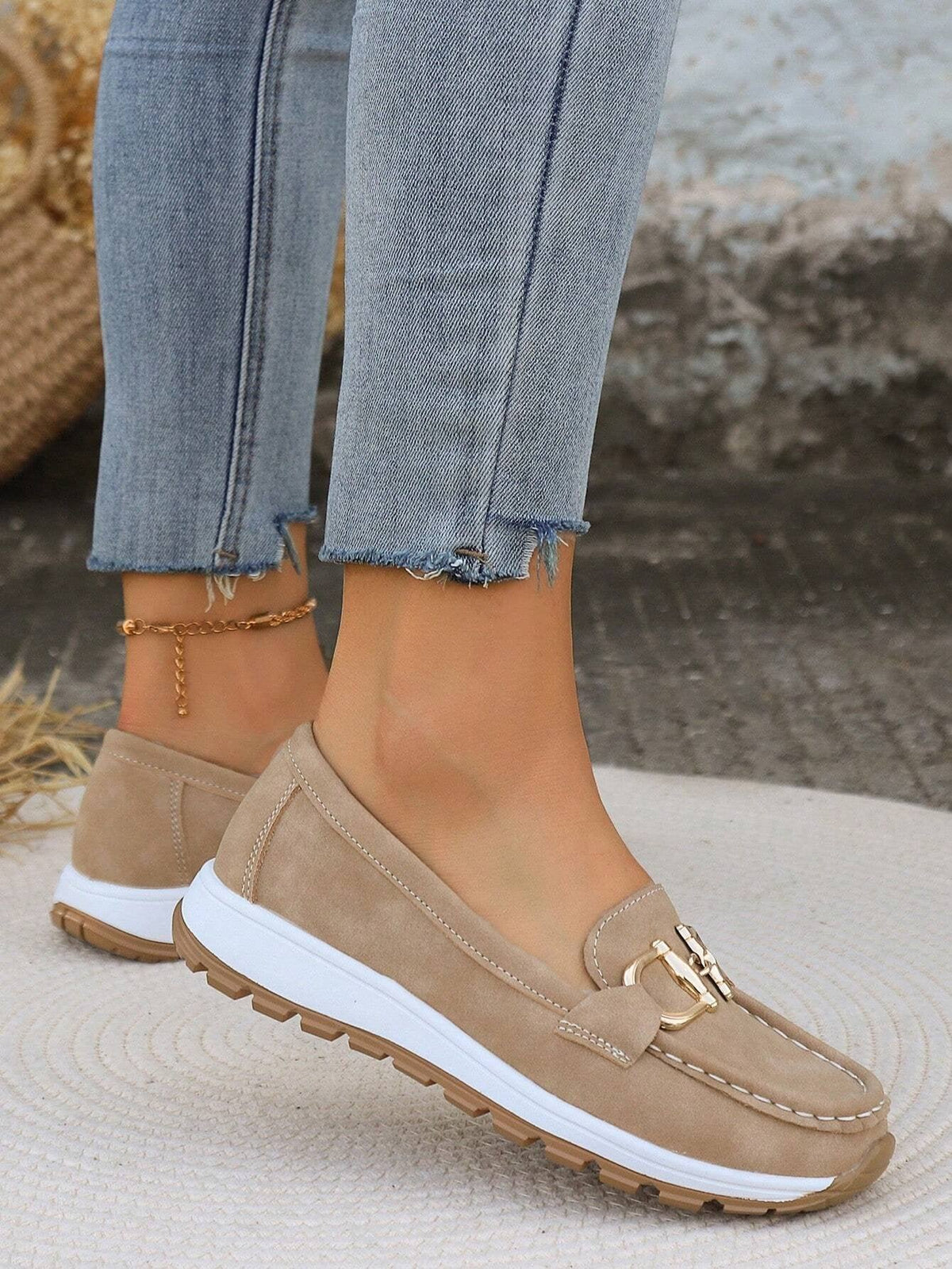 Women's Suede Platform Loafers
