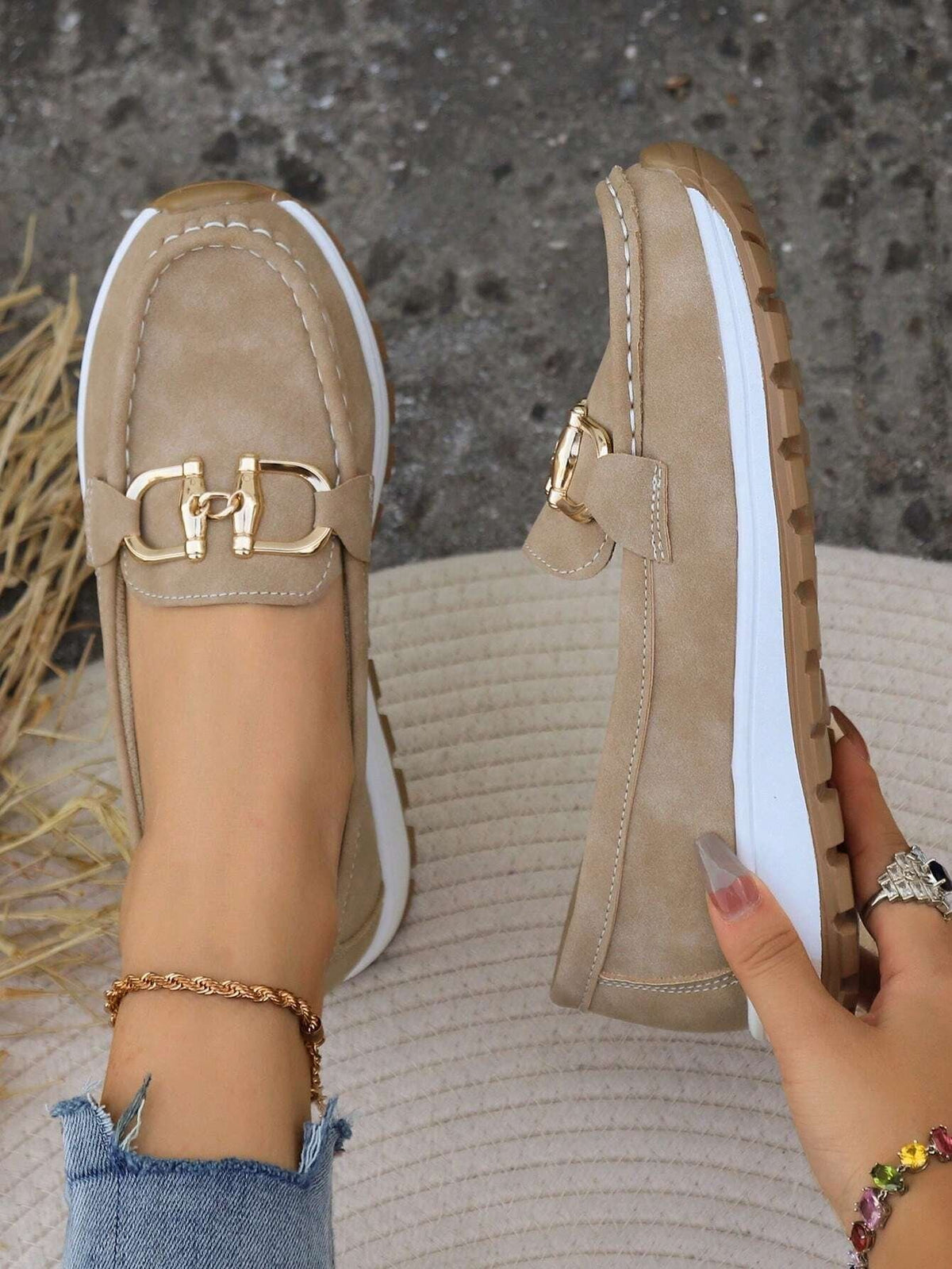 Women's Suede Platform Loafers