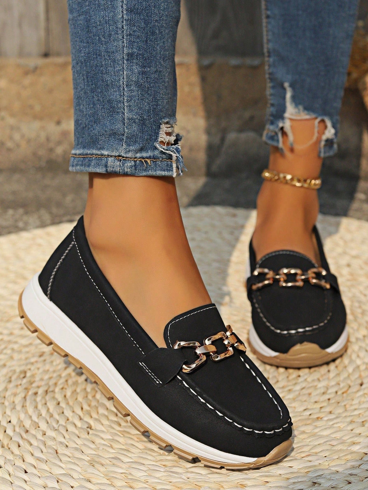 Women's Suede Platform Loafers